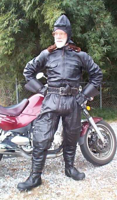 Navy Flightsuited Biker