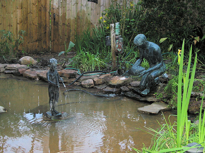 Adrian and Pipe in their new pond!