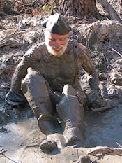 Cool mud feels great on a hot butt!