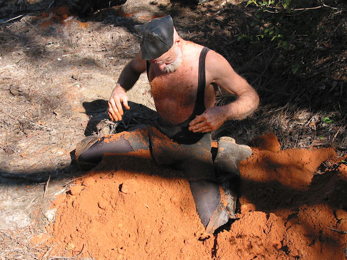 Harold moults his earthen outer covering