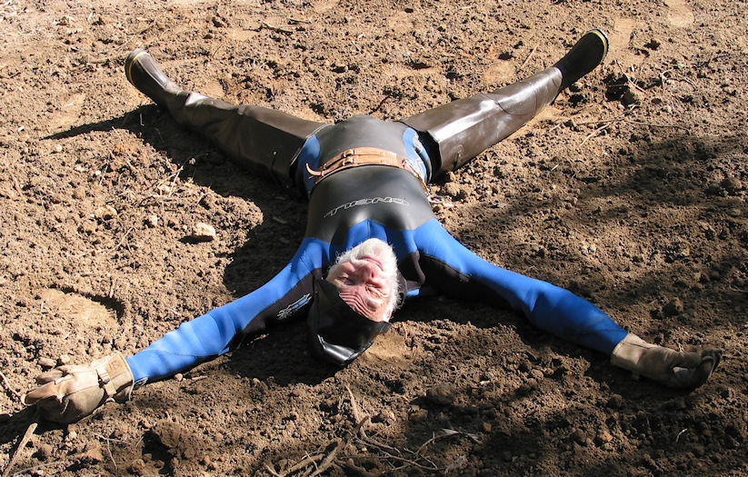 Sunning in quarter-inch neoprene