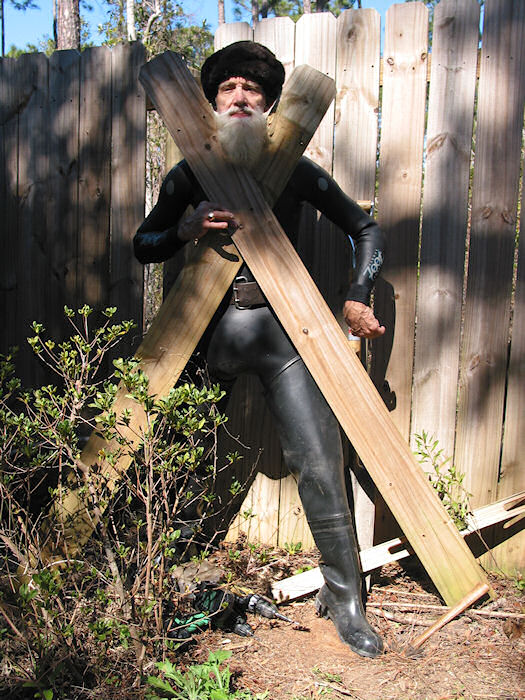 A cold day for fencing!