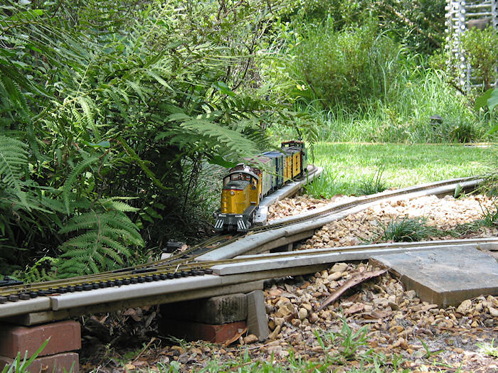Elevated trackage at the Old Main Crossing
