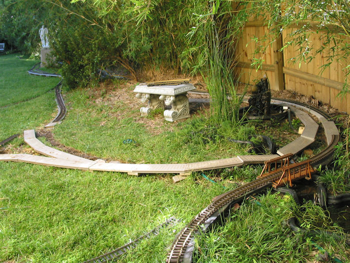 Double-Track Roadbed Sketched in Place